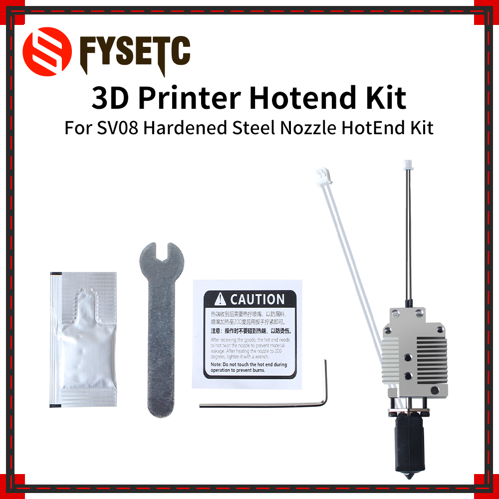 Hotend Assembly - SV08 için Yükseltilmiş Sertleştirilmiş Çelik Nozul