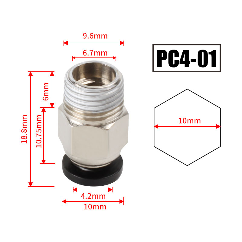 10 adet/grup PC4-M10 Pnömatik  - Bowden Tube incelemesi ve fiyatı