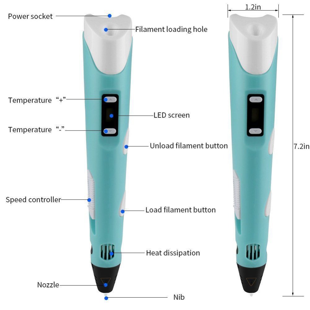 Dikale 3D Kalem LED Ekran DIY  - Pla Filament incelemesi ve fiyatı