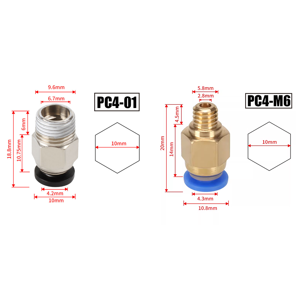 10 adet/grup PC4-M6 PC4-01 Hız - Bowden Tube incelemesi ve fiyatı